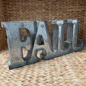FALL Galvanized metal marquee light-up Sign